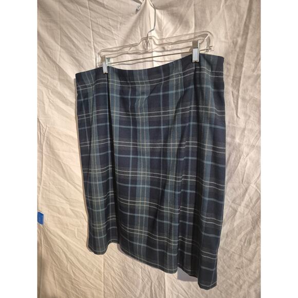 Charter Club Skirt Womens Multi Plaid Lined Vent Back Woman's Skirt New Size 18 - Picture 5 of 9